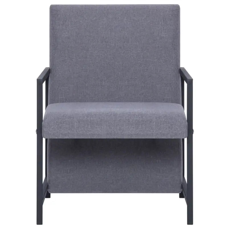 Moderne fauteuil met chromen voeten en duurzaam houten frame - Lichtgrijs / 1 - Fauteuils & Relaxfauteuils