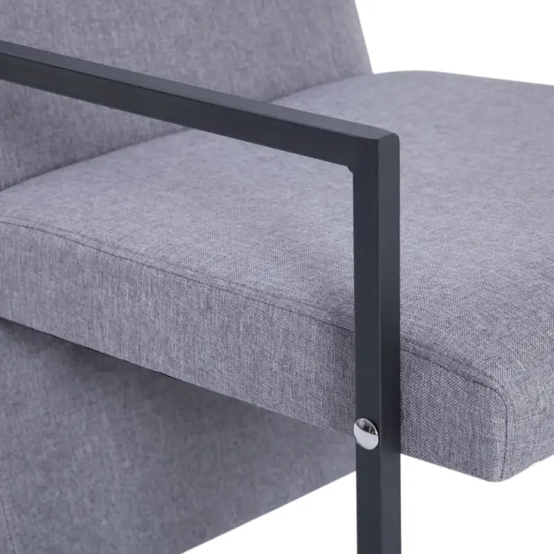 Moderne fauteuil met chromen voeten en duurzaam houten frame - Lichtgrijs / 1 - Fauteuils & Relaxfauteuils