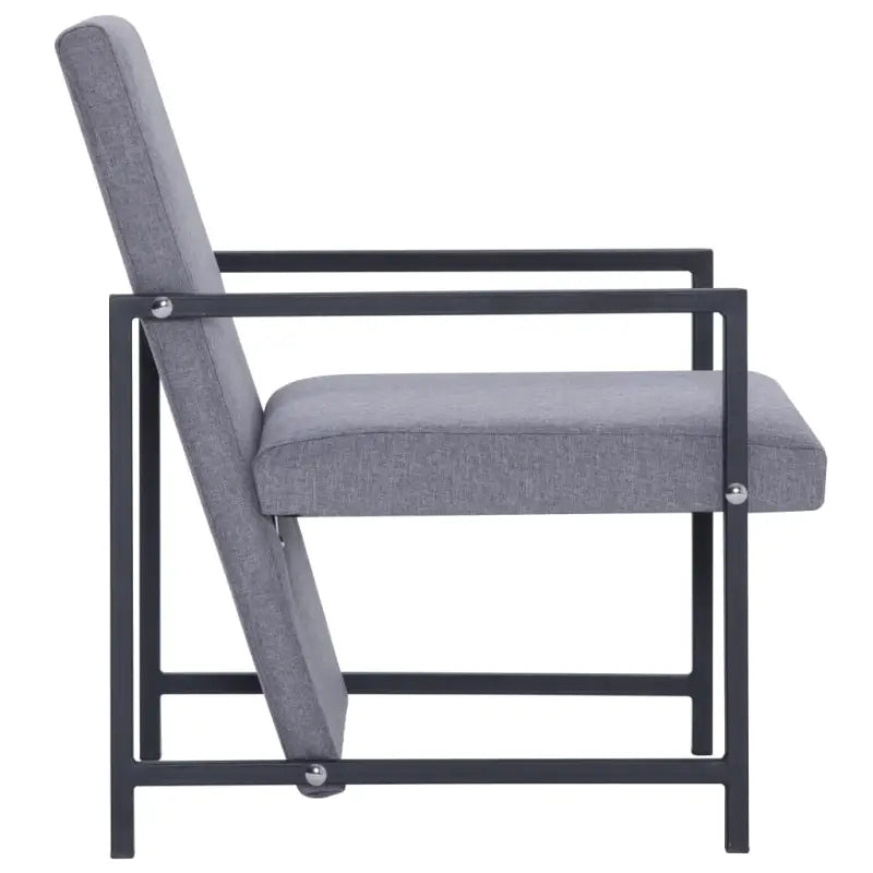 Moderne fauteuil met chromen voeten en duurzaam houten frame - Lichtgrijs / 1 - Fauteuils & Relaxfauteuils