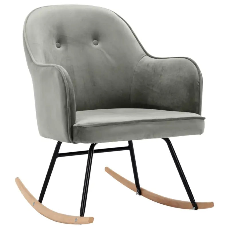 Moderne fluwelen schommelstoel met ijzeren frame voor comfort - Schommelstoelen