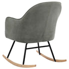 Moderne fluwelen schommelstoel met ijzeren frame voor comfort - Schommelstoelen