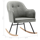 Moderne fluwelen schommelstoel met ijzeren frame voor comfort - Schommelstoelen