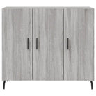 Moderne grijs Sonoma dressoir met metalen poten en bewerkt hout - Grijs sonoma / 1 - Dressoirs & buffetkasten