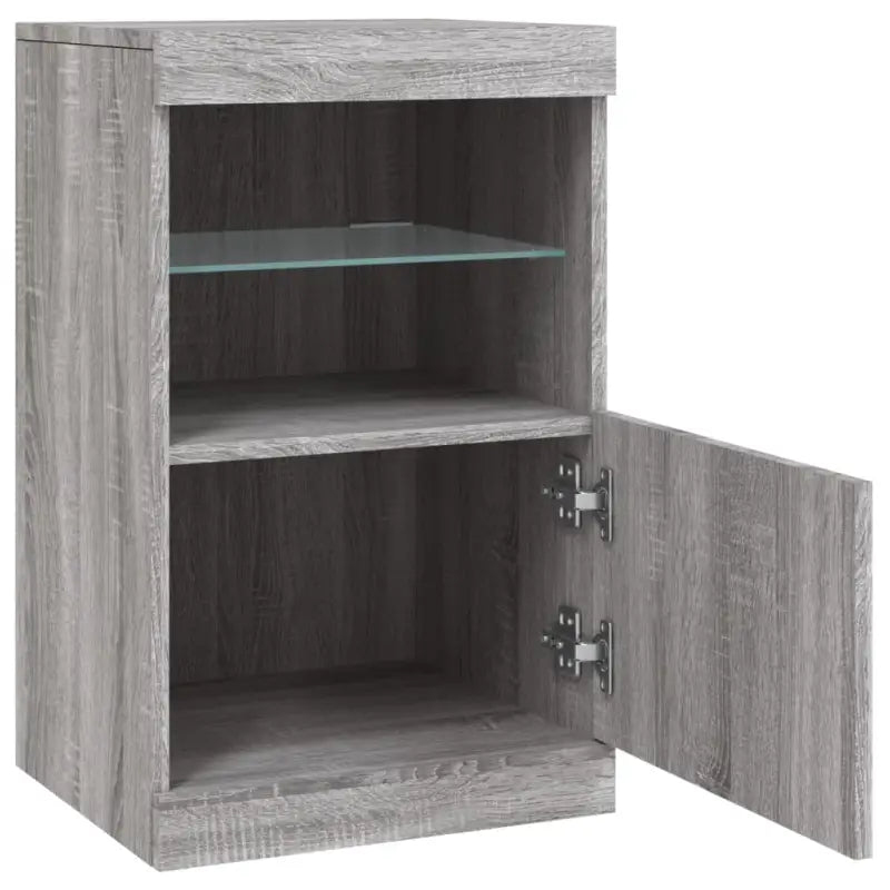 Moderne grijs Sonoma eiken dressoir met RGB LED-verlichting - Dressoirs & buffetkasten