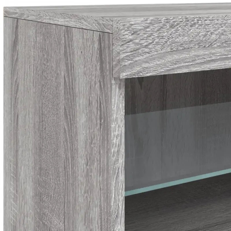 Moderne grijs Sonoma eiken dressoir met RGB LED-verlichting - Dressoirs & buffetkasten