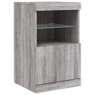 Moderne grijs Sonoma eiken dressoir met RGB LED-verlichting - Dressoirs & buffetkasten
