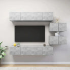 Moderne hangende TV-meubels met veel opbergruimte - Betongrijs / 6 / 80 cm - Tv-meubels