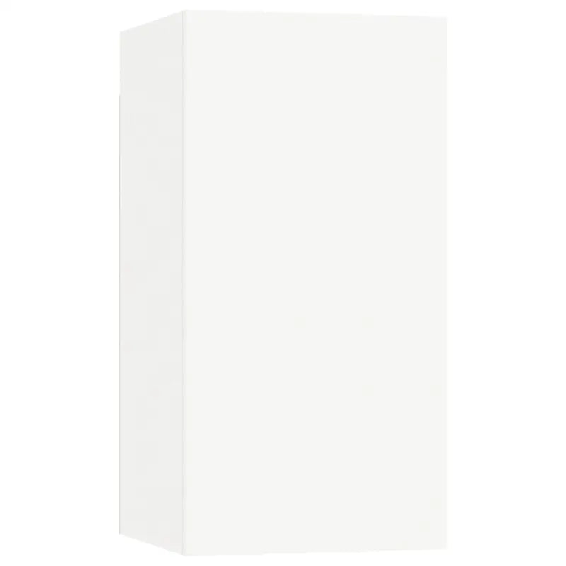 Moderne hangende tv-meubelset in bewerkt hout met opbergruimte - Tv-meubels