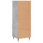 Moderne hoge kast in bewerkt hout met industriële charme - Dressoirs & buffetkasten
