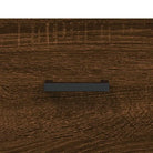 Moderne hoge kast met metalen poten en bewerkt hout - Dressoirs & buffetkasten