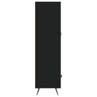 Moderne hoge kast met metalen poten van bewerkt hout - Dressoirs & buffetkasten