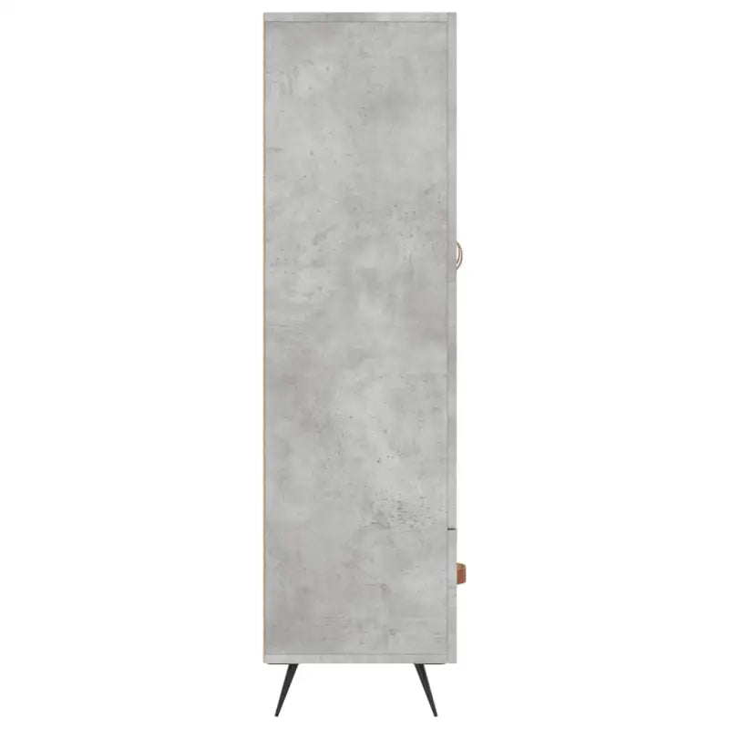 Moderne hoge kast met metalen poten van bewerkt hout - Dressoirs & buffetkasten