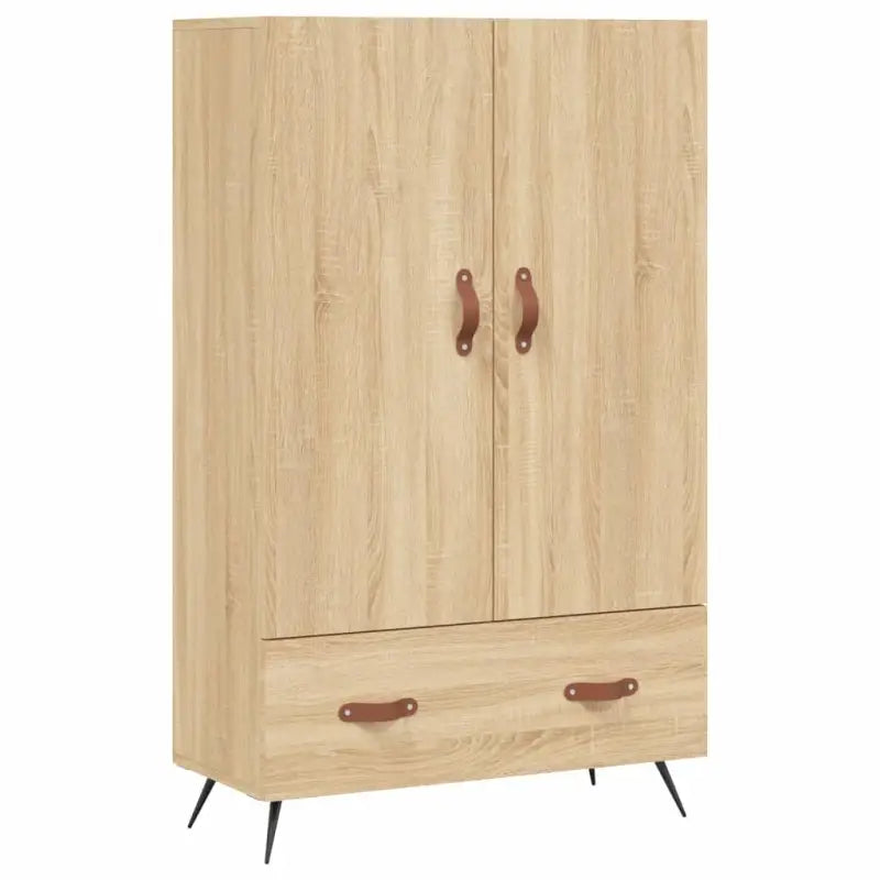 Moderne hoge kast met metalen poten van bewerkt hout - Sonoma eiken / 1 - Dressoirs & buffetkasten