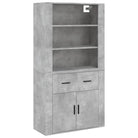 Moderne hoge kast van bewerkt hout voor een stijlvolle uitstraling - Dressoirs & buffetkasten