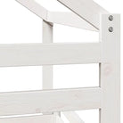 Moderne hoogslaper in massief grenenhout met open zijdeur in wit materiaal - Bedden & bedframes