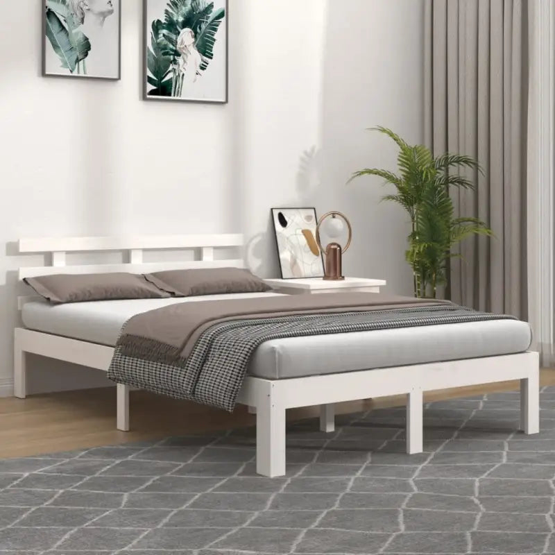 Moderne houten bedframe van massief grenenhout met levering bevat - Bedden & bedframes