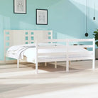 Moderne houten bedframe van massief grenenhout met levering bevat - Wit / 120 x 190 cm - Bedden & bedframes