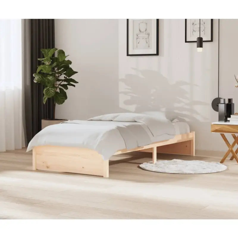 Moderne houten bedframes van massief grenenhout voor een stijlvolle slaapkamer - Naturel / 90 x 200 cm - Bedden &