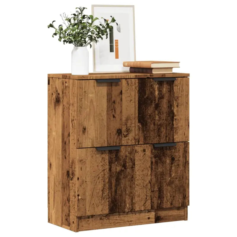 Moderne houten dressoirs met bewerkt hout en stevig blad - Oud hout / 1 - Dressoirs & buffetkasten