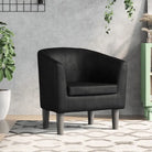 Moderne kuipstoel met duurzaam materiaal voor woonkamer en kantoor - Zwart / 1 / Zonder voetenbank - Fauteuils &