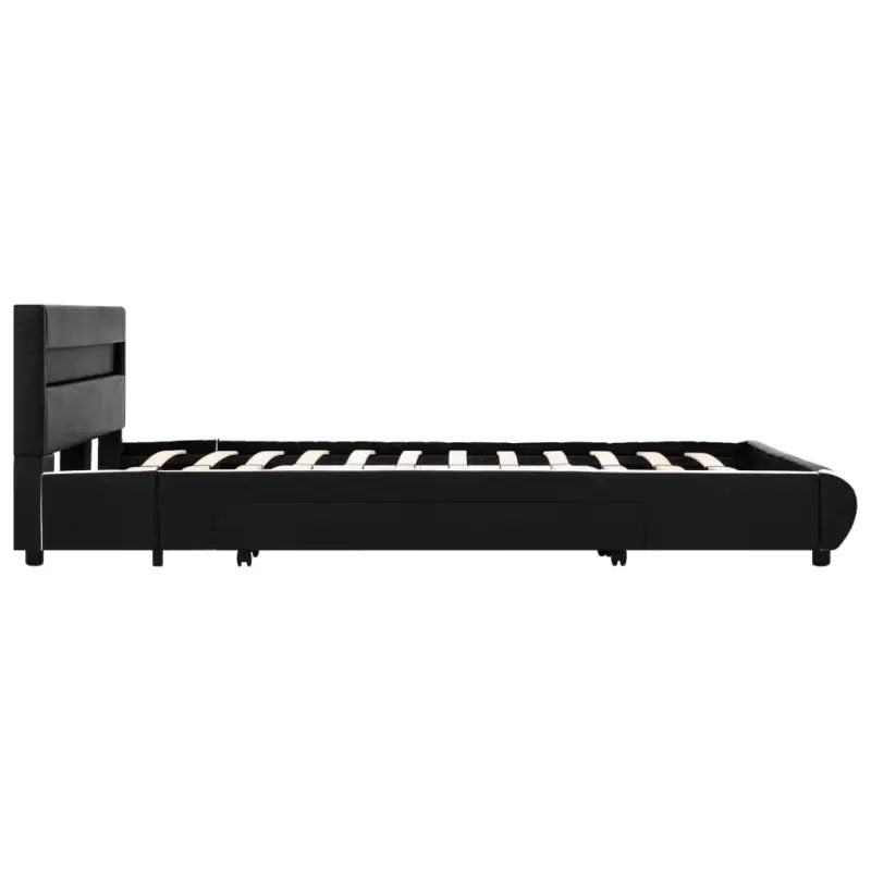 Moderne kunstleren bedframe met gepoedercoat ijzeren frame - Bedden & bedframes