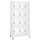 Moderne metalen opbergkast voor kantoorruimte - Grijs / 1 / Met 12 lockers - Opbergkasten & lockerkasten
