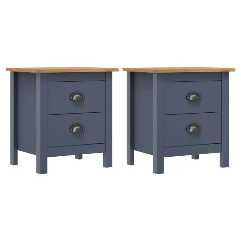 Moderne Nachtkast met Twee Lades voor Organisation en Stijl - Grijs / 2 - Nachtkastjes