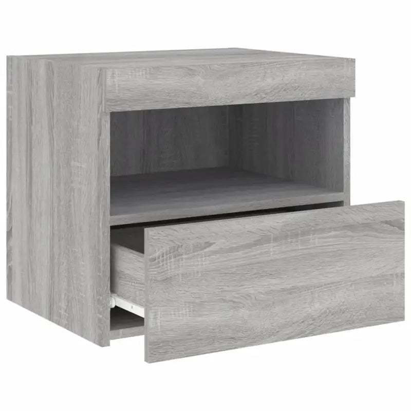Moderne Nachtkastjes met LED en Grijs Sonoma hout voor elke slaapkamer - Nachtkastjes