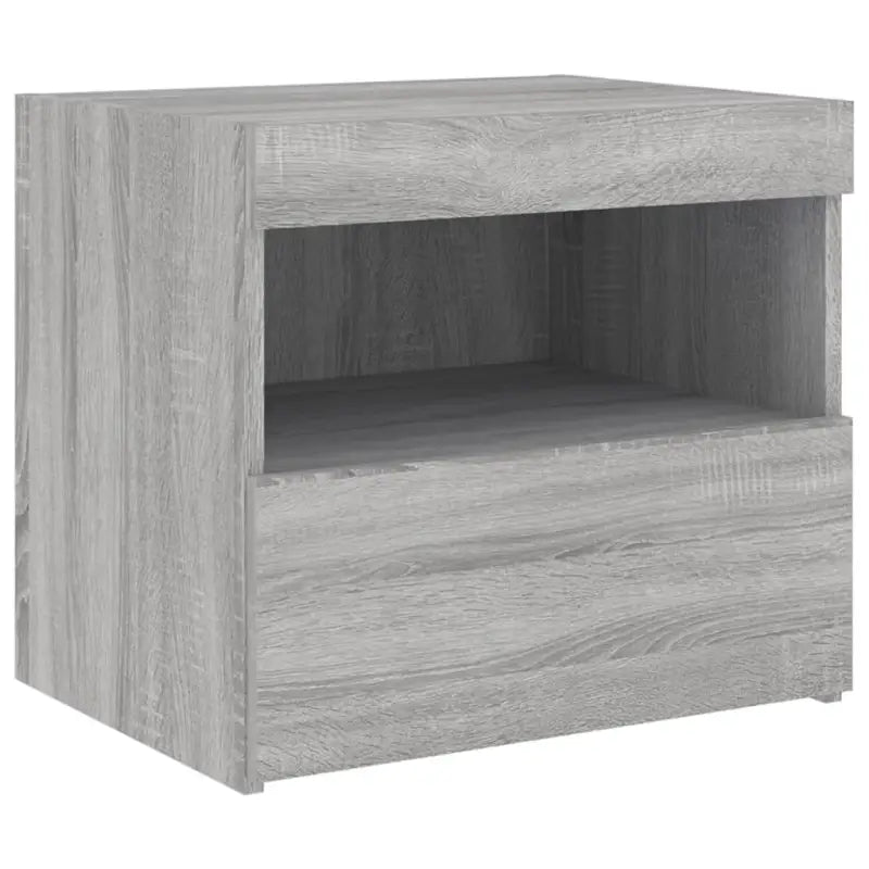 Moderne Nachtkastjes met LED en Grijs Sonoma hout voor elke slaapkamer - Nachtkastjes