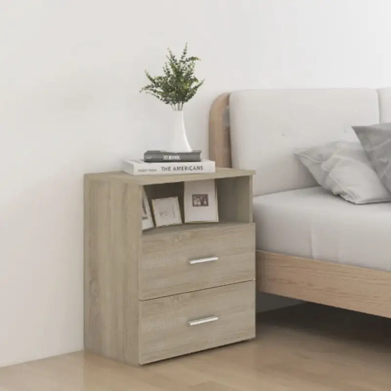 Moderne nachtkastjes met opbergruimte voor een strakke slaapkamerstijl - Sonoma eiken / 2 - Nachtkastjes
