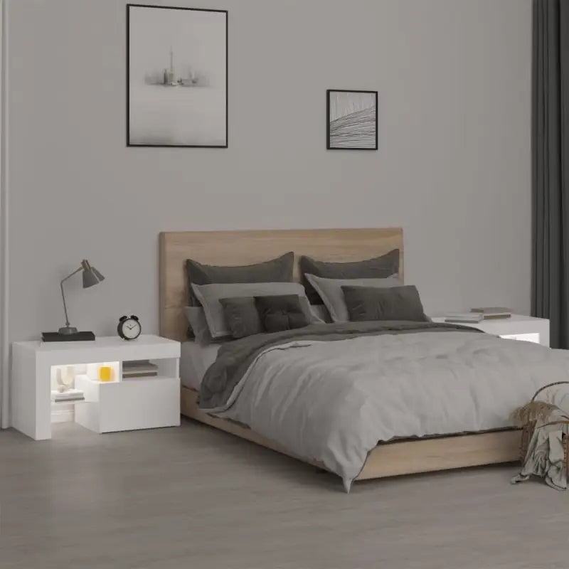 Moderne nachtkastjes met RGB LED-verlichting en elegante uitstraling - Nachtkastjes