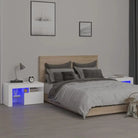 Moderne nachtkastjes met RGB LED-verlichting en elegante uitstraling - Wit / 1 - Nachtkastjes