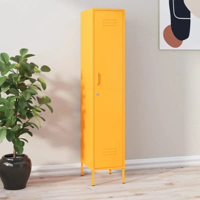 Moderne opbergkast met verstelbare schappen voor kantoor of interieur - Mosterdgeel / 1 - Opbergkasten & lockerkasten