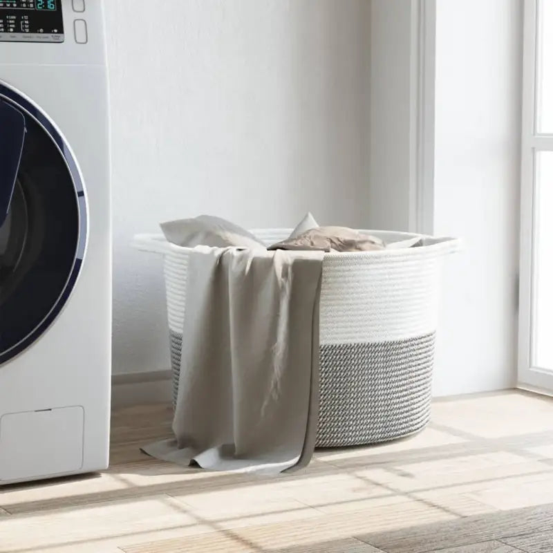 Moderne opbergmand van geweven katoenen touwen voor elk interieur - Wasmanden