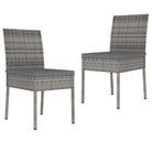 Moderne poly rattan tuinstoelen voor buitenruimte - Grijs / 2 - Tuinstoelen