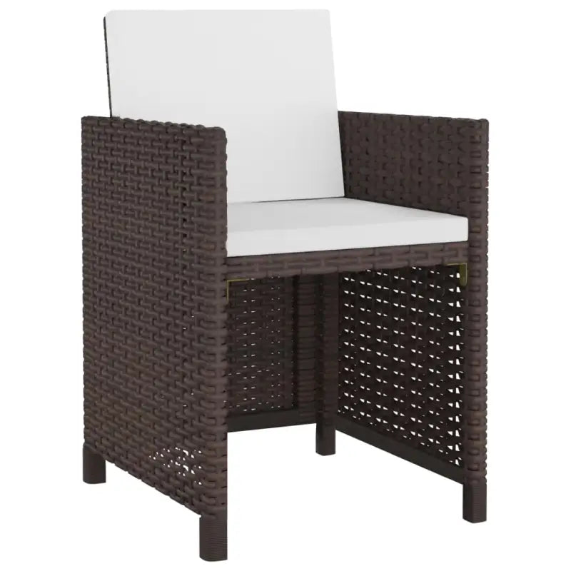 Moderne rattan tuinset met stalen frame en glazen tafelblad - Bruin / 225 cm tafellengte / 12x Fauteuil + Tafel