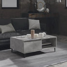 Moderne salontafel in grijs sonoma bewerkt hout met opbergshulp - Betongrijs / 1 - Salontafels