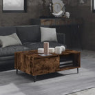 Moderne salontafel in grijs sonoma bewerkt hout met opbergshulp - Gerookt eiken / 1 - Salontafels