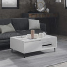 Moderne salontafel in grijs sonoma bewerkt hout met opbergshulp - Wit / 1 - Salontafels