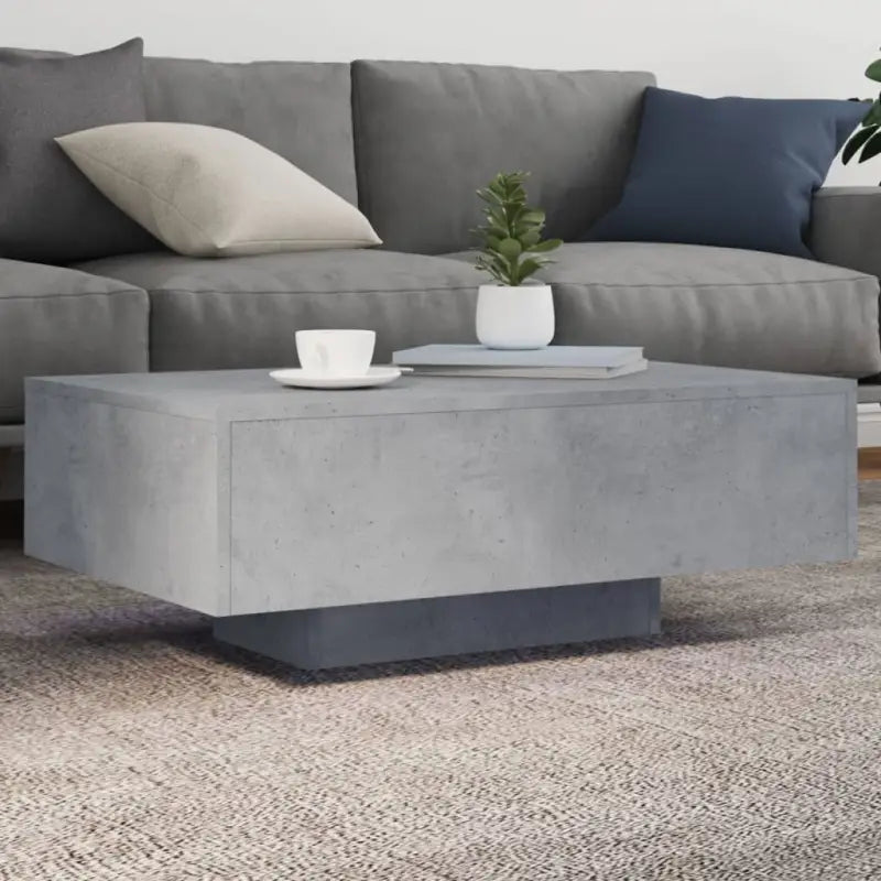 Moderne salontafel met LED-verlichting en duurzaam bewerkt hout - Betongrijs / 85 x 55 x 31 cm / 1 - Salontafels