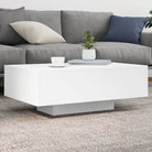 Moderne salontafel met LED-verlichting en duurzaam bewerkt hout - Wit / 85 x 55 x 31 cm / 1 - Salontafels