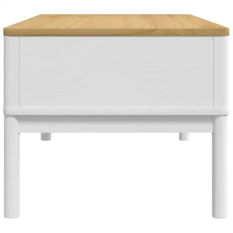 Moderne salontafel met massief grenenhout en houten poten - Salontafels