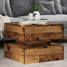 Moderne salontafel met RGB LED-verlichting en duurzaam bewerkt hout - Oud hout / 1 / 50 cm - Salontafels