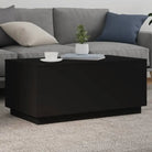 Moderne salontafel met RGB LED-verlichting en duurzaam bewerkt hout - Zwart / 1 / 90 cm - Salontafels