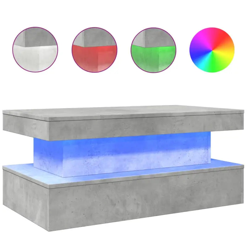 Moderne salontafel met RGB LED-verlichting en hoogwaardig bewerkt hout - Salontafels