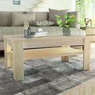 Moderne salontafel van bewerkt hout met PVC-randen - Eiken / 1 - Salontafels