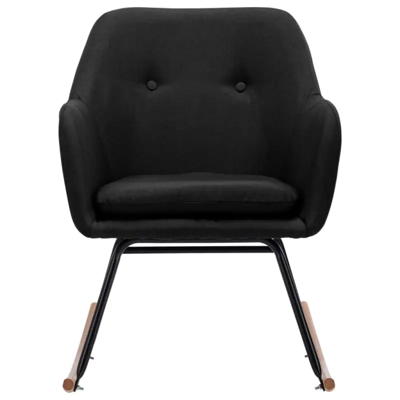 Moderne schommelstoel met zacht stof en stabiel metalen frame - Schommelstoelen