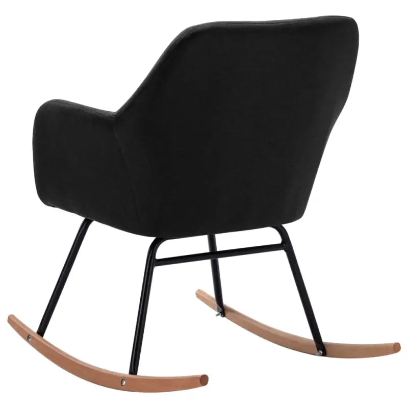 Moderne schommelstoel met zacht stof en stabiel metalen frame - Schommelstoelen