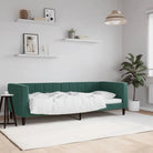 Moderne slaapbank met onderschuifbed voor praktische woon- en slaapkamer - Donkergroen / 80 x 200 cm / zonder matras