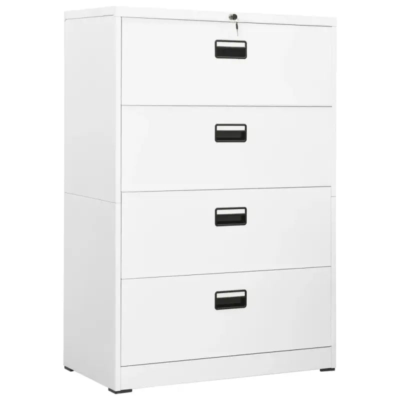 Moderne stalen archiefkast voor documentenopslag - Wit / 90 x 46 x 134 cm / 1 - Archiefkasten